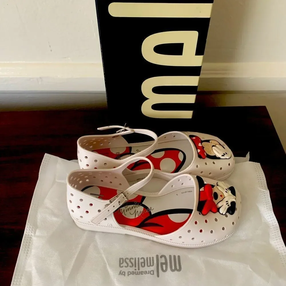💕Mini Melissa Girls furadinha comfortable cushioned sandal size 2 and 3 new